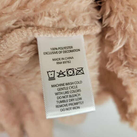 Natori Womens Furry Belted Short Bath Robe Size Large Pink Loungewear Comfort - Picture 3 of 6